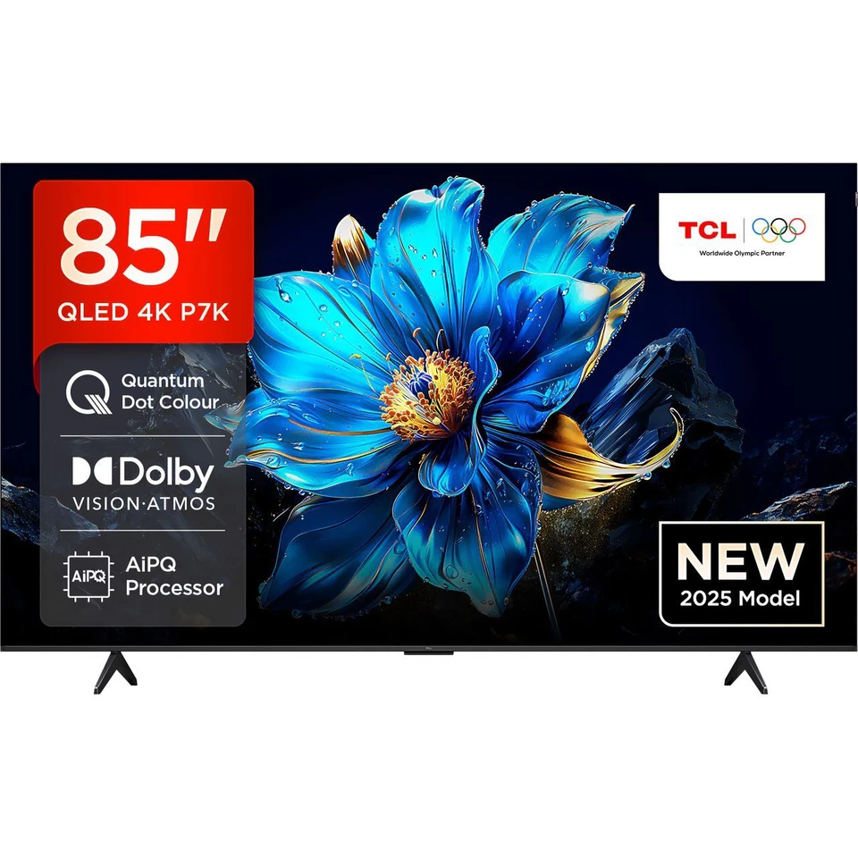 TCL 85P7K-UK 85 Inch QLED 4K Ultra HD Smart TV Bluetooth WiFi