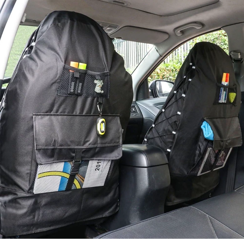 Waterproof Front Seat Covers High Back Seat Cover Bucket Seat Covers with Mult.. Foto 3 de 4