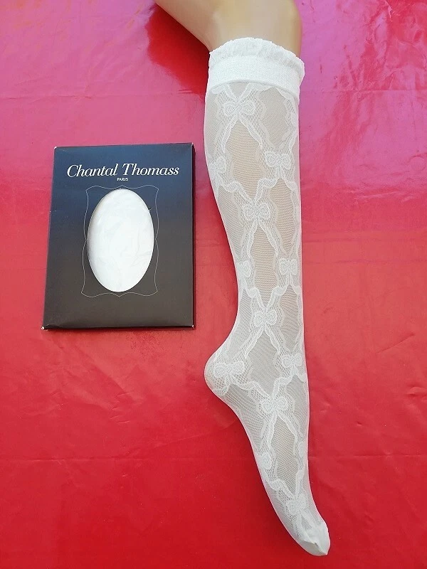 Chantal Thomass paires de Mi Bas Ivoire neufs