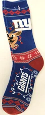 NFL New York Giants Ugly Sweater Socks, New (REINDEER)