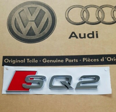 original Audi SQ2 Schriftzug Emblem Aufkleber Heckklappe Chrom Q2 Logo hinten