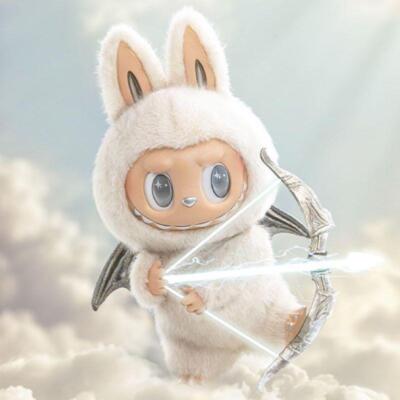 Pop Mart The Monsters Angel In Clouds Vinyl Face Plush Stuffed
