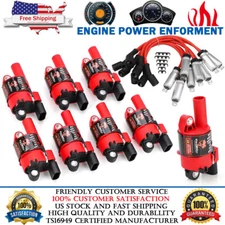 8x Ignition Coils W/ Spark Wire Pack For GMC Chevy Silverado 1500 5.3L 2007-2016