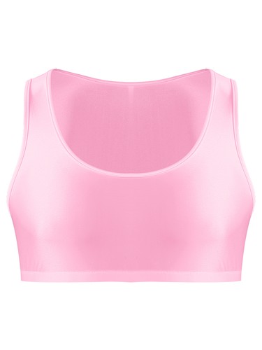 Men's Glossy Sleeveless Muscle Sports Bra Gym Fitness Shirt Vest Crop Top - Picture 142 of 215