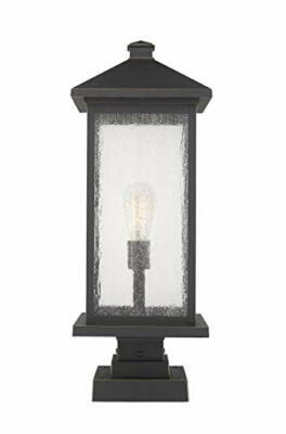 Z-Lite 531PHMR-518P-BK Portland 1 Outdoor Post Light