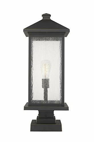 Z-Lite 531PHMR-518P-BK Portland 1 Outdoor Post Light - Picture 1 of 1