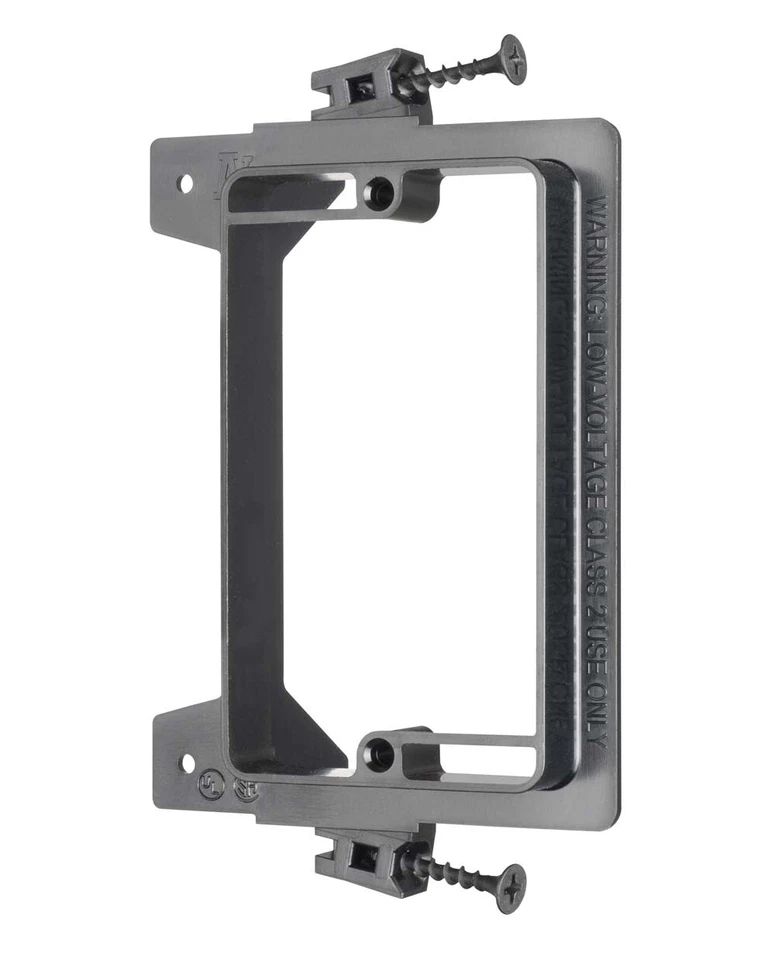 Arlington LVS1, NC Screw-On Single Gang Low Voltage Wall Plate Mounting Bracket