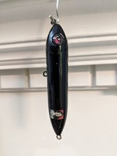 Black Dahlia Custom Topwater Fishing Lure Homemade 3-3/4" No Hooks one of a kind