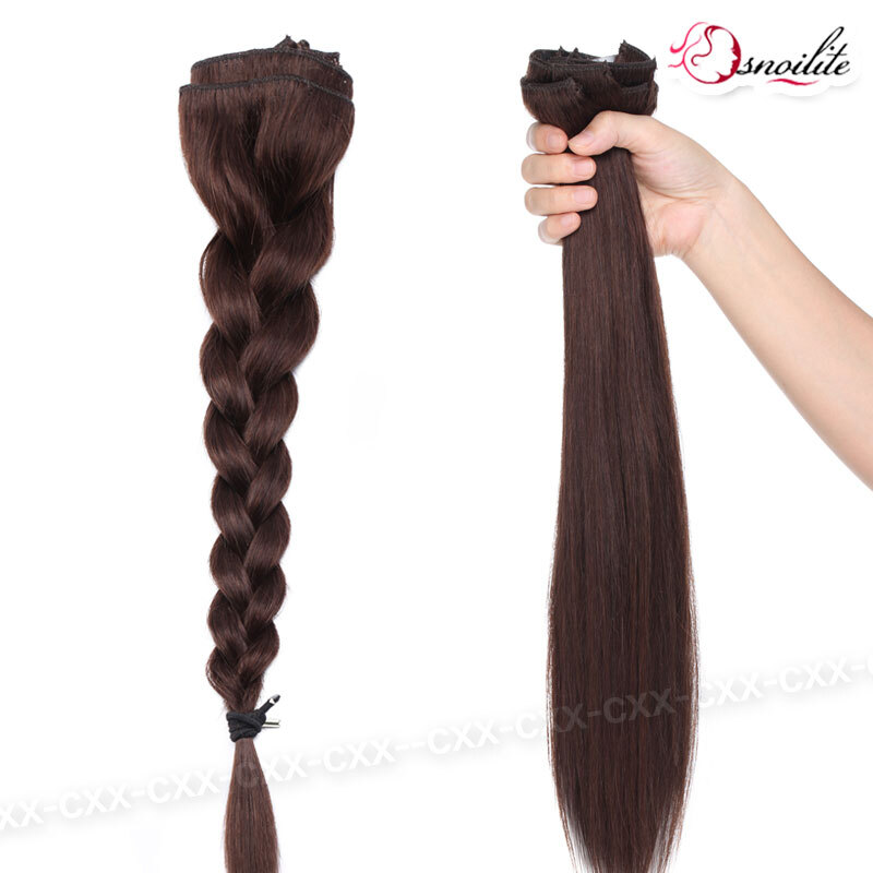 200Gr Dick Remy Echthaar Clip In Extensions Haarverlängerung Doppelt Weft Glatte