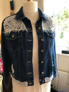 embellished denim jacket boho