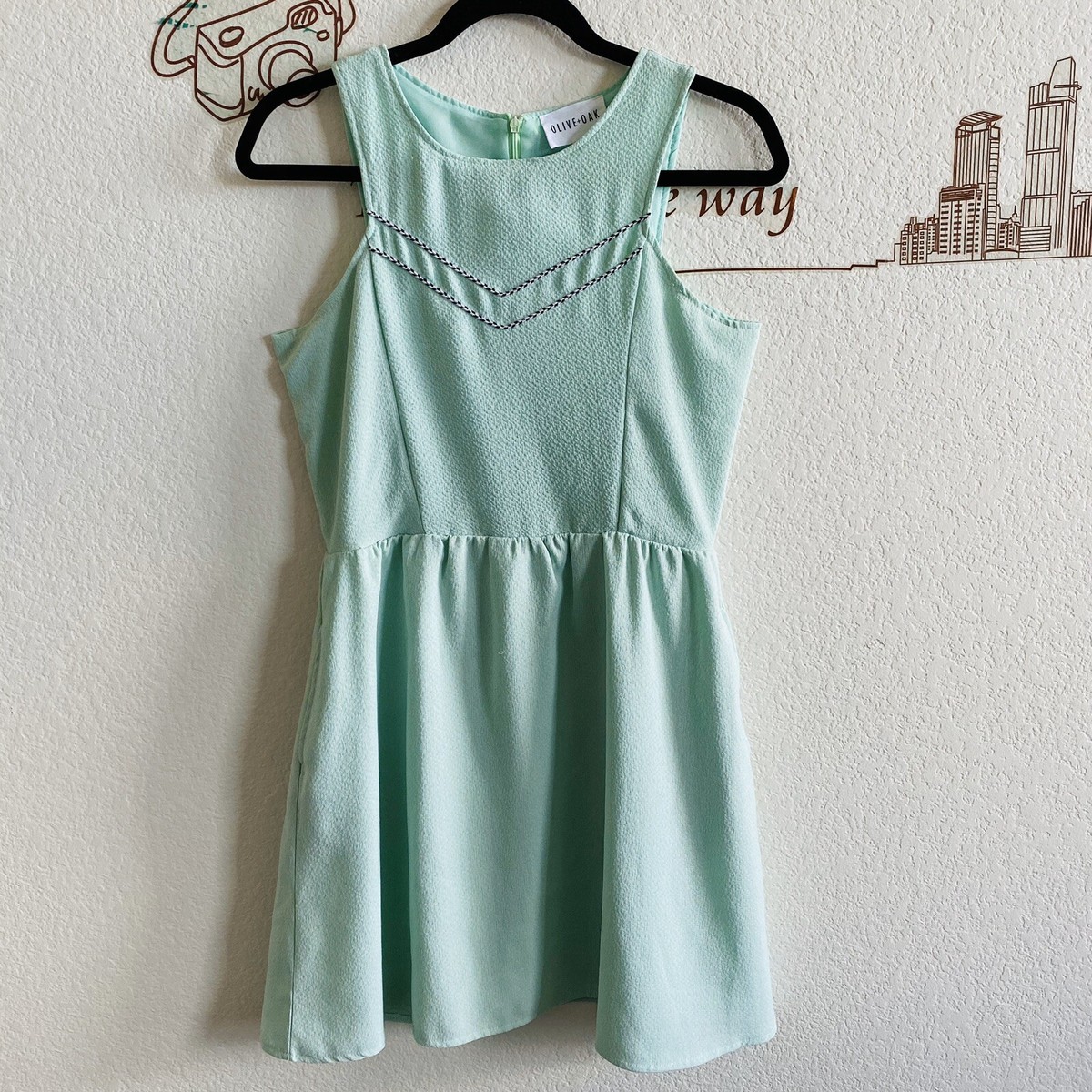 Olive And Oak Women Green Casual Dress S | eBay