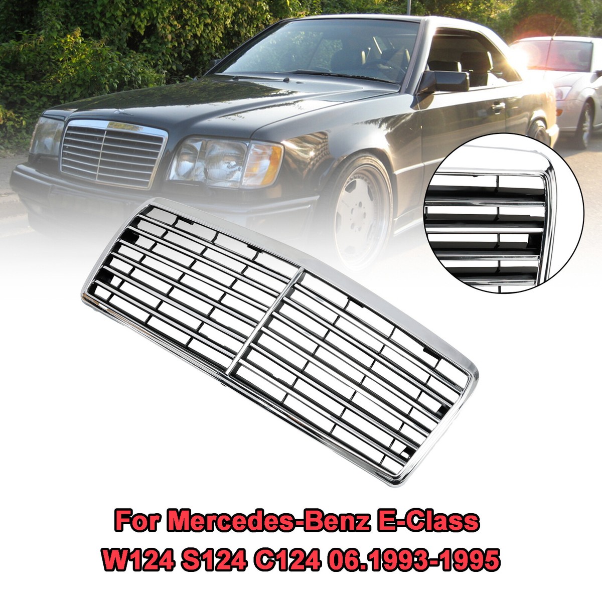 Front Bumper Grille Grill Fit Mercedes-Benz E-Class W124 S124 C124
