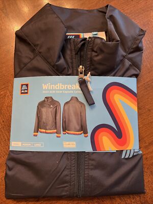 2023 ALDI Gear, Navy Windbreaker, Size SMALL - OEKO-TEX - Rainbow Trim NWT