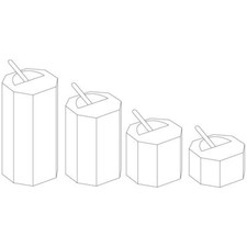 4 Piece Clear Acrylic Jewelry Ring Display Stand Organizer Holder