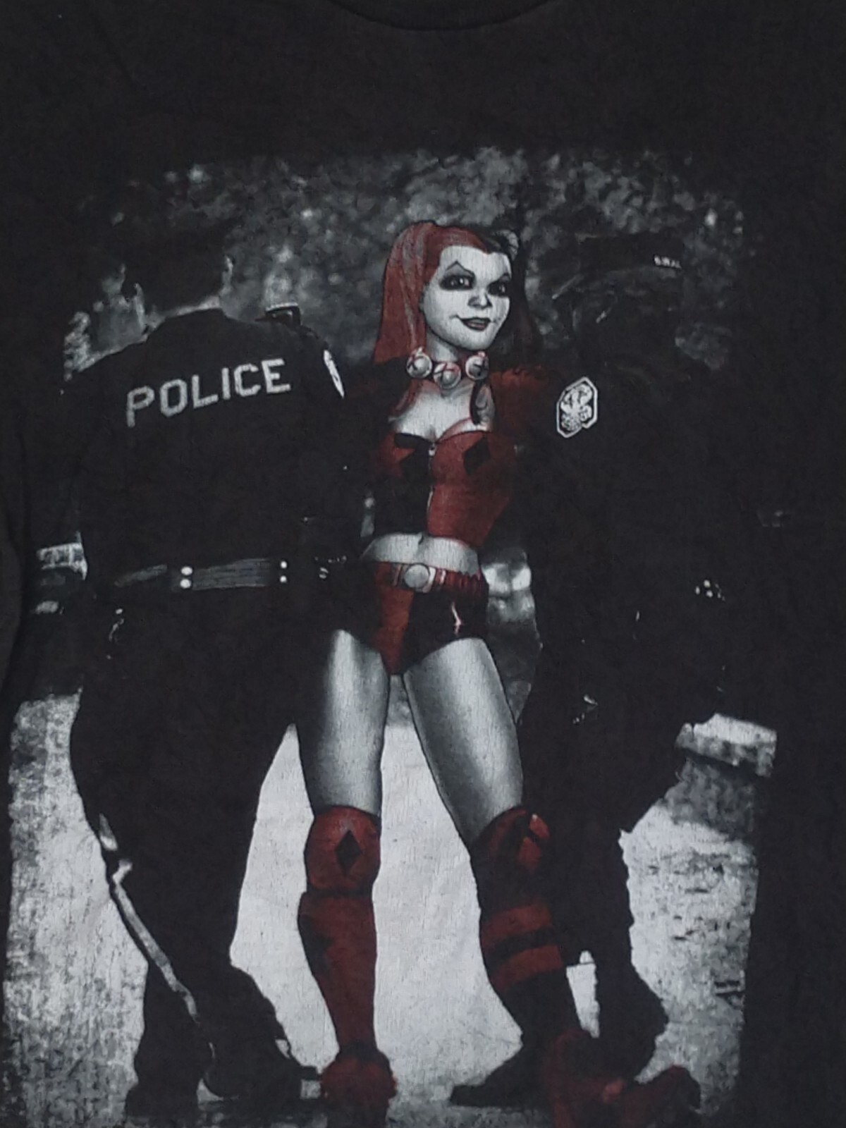Harley Quinn Batman DC Comics Black Graphic T-Shirt Size Medium