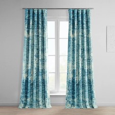 HPD Half Price Drapes Blackout Curtains for Bedroom 50 X 96 Strata Blue Linen...