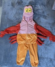 Disney Store The Little Mermaid Crab SEBASTIAN Costume Size 18-24 months HTF