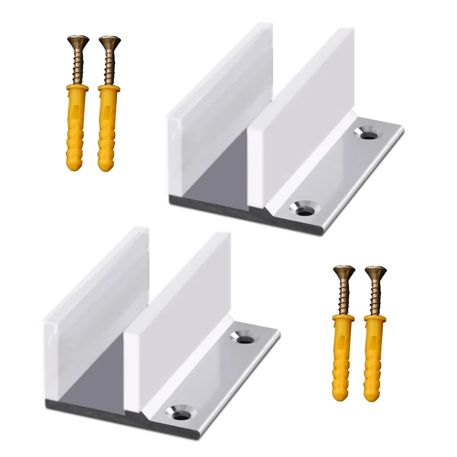 2PCS Door Clip Positioner Kit Glass Sliding Door Swing Stop Limiter Aluminum