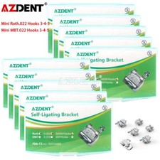 AZDENT Dental Ortho Self-ligating Brackets Braces Mini Roth /MBT.022 Hooks 345