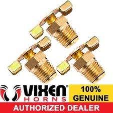 ¼" NPT WING/PETCOCK BRASS DRAIN COCK VALVE F/ TRAIN HORN AIR TANKS 3PK VXA7010-3