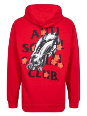 トップス ASSC Year Of The Rabbit Red Hoodie Anti Social Club x Year Of The Rabbit Hoodie XL (100