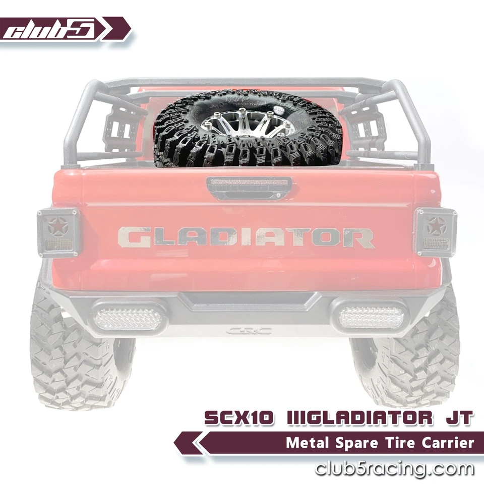 Metal Spare Tire Carrier for Axial SCX10 III JT Gladiator - Image 2 of 4
