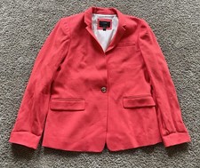 J. Crew Regent Blazer Women Sz 12 Pink Wool B0323
