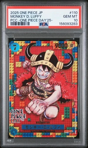 2025 ONE PIECE JPN PREMIUM CARD COLL ONE PIECE DAY 25 #110 MONKEY D LUFFY PSA 10