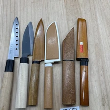 Damaged knives set Lot of  Japanese Chef's Kitchen Knives From Japan ST562F