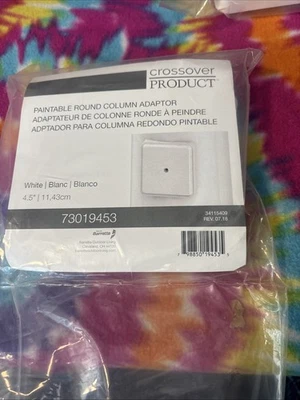 BARRETTE OUTDOOR LIVING 2-Paintable Column Adapter 4.5 in Round Vinyl Bracket Mount White Easy Install