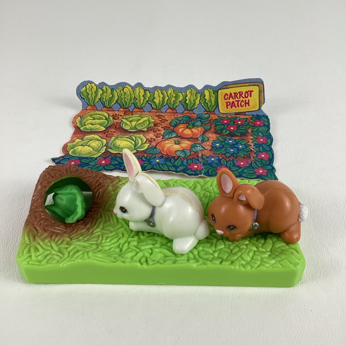 Littlest Pet Shop Carrot Patch Bunnies Rabbit Kenner Vintage 1992 90s LPS  Toy