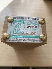 1000 STERLOCK 6MM PUSH ON CAPPED DOME FASTENERS STEEL NEW BOXED