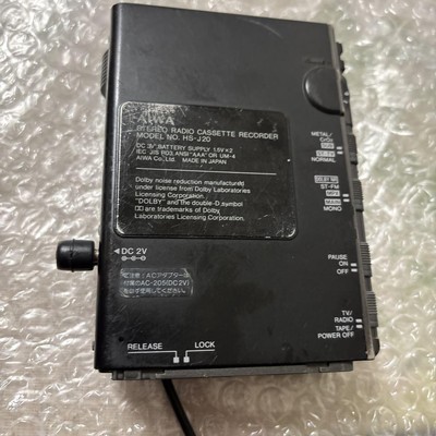AIWA HS-JX10 Portable Cassette Recorder Junk Condition Power On