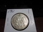 1961 - Canada 50 cent  - Canadian silver half dollar -