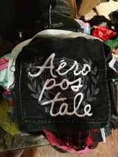 Aeropostale Black Medium Shoulder Bag w Pocke...