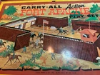 Vintage 1960's Metal Carry-All Action Fort Apachie from Louis Marx & Co.