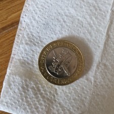 William Shakespeare 2016 2 Pound Coin