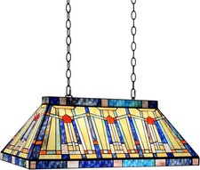 Tiffany Style Pool Table Light Vintage Style Stained Glass Billiards Chandelier