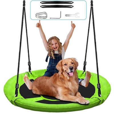 Columpio Platillo 40 Pulgadas Impermeable Con Cuerdas Ajustables Niños