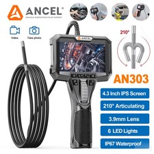 ANCEL AN303 3.9mm Articulating Borescope 4.3" Display 1m Inspection Camera Probe
