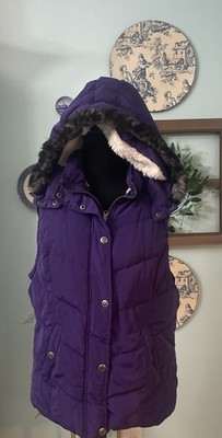 Gorpcore Green Tea Plum XL Sherpa Lined Vest With Hood