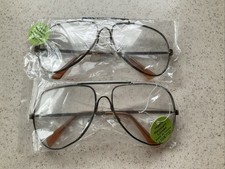 Vintage Safety Glasses 2 Pair Aviator Impact Resistant Lenses Shooting NEW