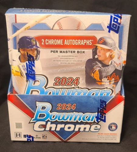 2024 Bowman Chrome Baseball Hobby Box Factory Sealed *2 GUARANTEED AUTOs*
