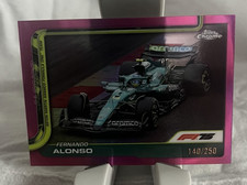 2025 Topps Chrome Formula 1 F1 #81 Fernando Alonso Pink Refractor /250