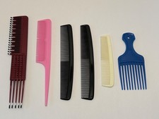Set of 8 Hair Combs and Picks- Multi-Color Pack