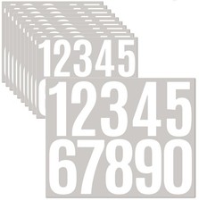 10 Sheets Vinyl House Numbers - 3 inch Waterproof Mailbox Numbers, Self-Adhes...