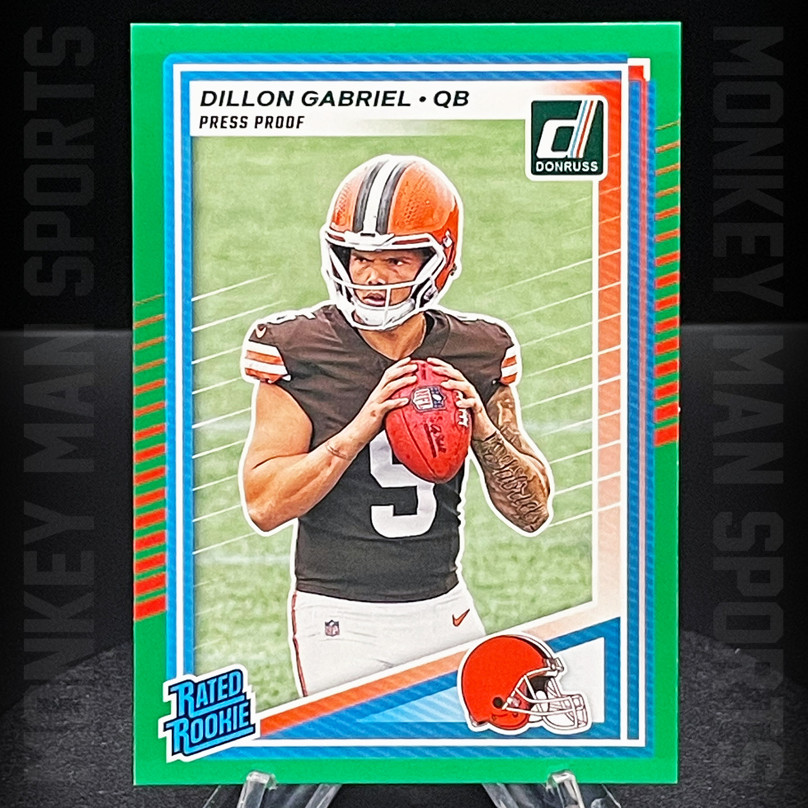 2025 Donruss Football - Dillon Gabriel Rated Rookie RC - #316 PRESS PROOF GREEN