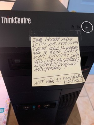 Lenovo ThinkCentre M92P Tower Desktop i5-3470 3.20GHz 12 GB RAM 500 GB HDD WIN10
