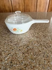 Corning Ware P-82-B (1 1/2 pint) Wildflower Saucepan With Pyrex Lid Vintage