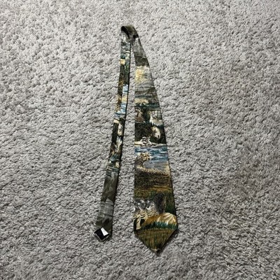 Vintage Wembley Endangered Wildlife Species Big Cats Tie 100% Silk Made In USA